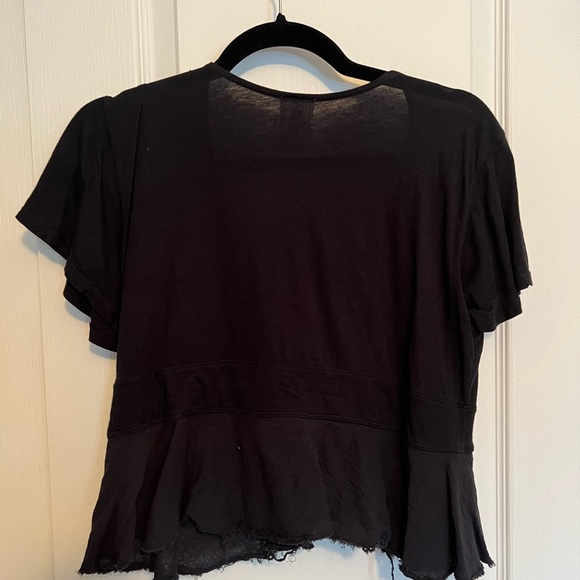 We The Free Free People Knot Me Tee in Black - Picture 4 of 7